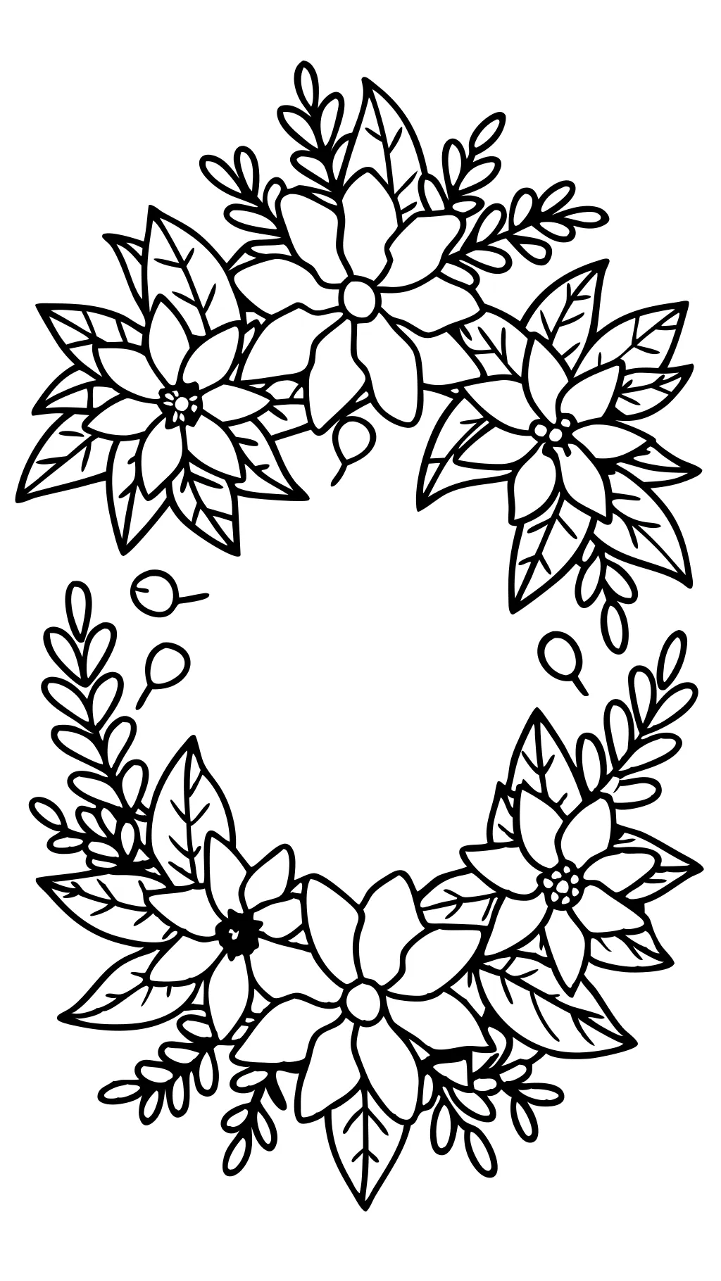 wreath coloring page